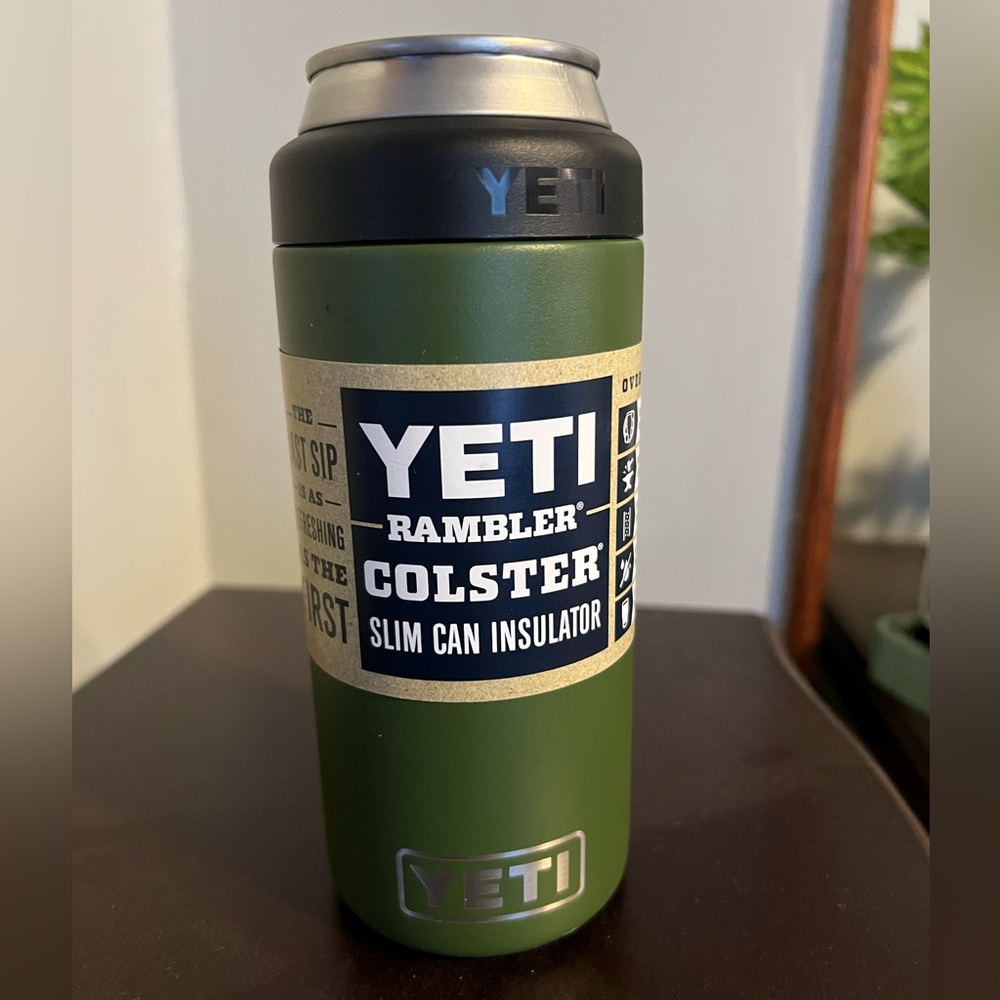 YETI Green Slim Can Insulator 12 oz